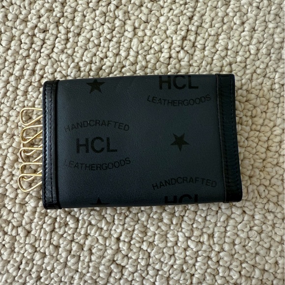 HCL Vintage Leather Trifold Monogram Kisslock Wallet Made In Germany - Picture 5 of 5